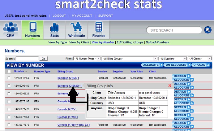checking rate and allocations